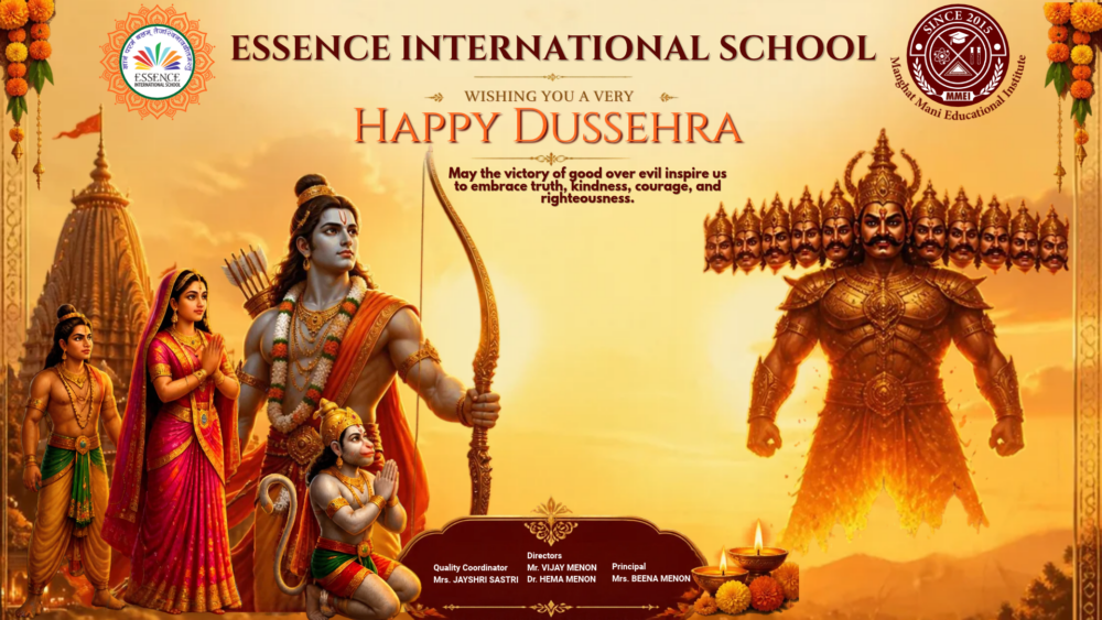 ESSENCE Dussehra greeting flyer (1920 x 1080 px)